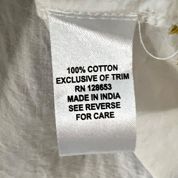 Lucky & Coco Embroidered Boho Tassel Puff Sleeve Top Blouse Size XL EUC - Picture 5 of 6